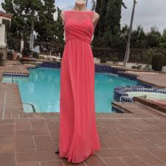 David's Bridal salmon colored formal dress - Picture 1 of 5